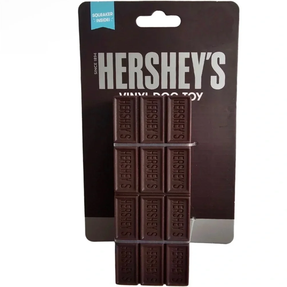 HERSHEY'S Chocolate Bar Vinyl Dog Toy - Brown